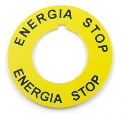 Picture of Spamel Tabliczka opisowa okrga 42mm ENERGIA STOP óta ST22-4509\P02