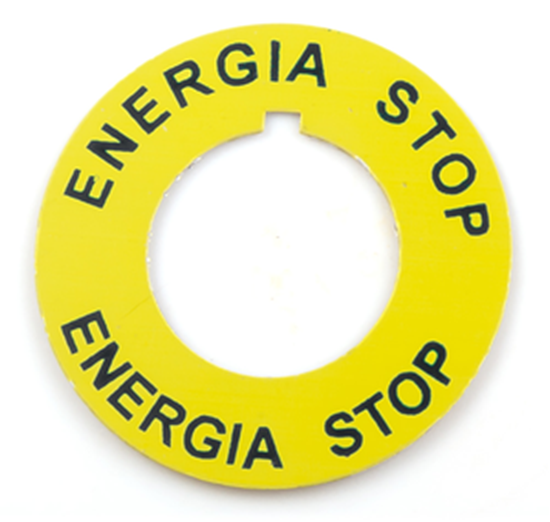 Picture of Spamel Tabliczka opisowa okrga 42mm ENERGIA STOP óta ST22-4509\P02