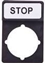 Attēls no Spamel Tabliczka opisowa STOP 44x30mm czarna prostoktna (ST22-1901P03)