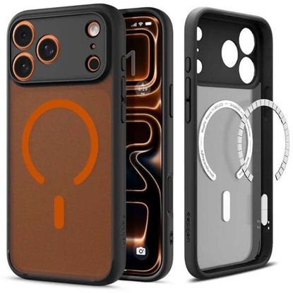 Attēls no Spigen ULTRA HYBRID MAG MAGSAFE IPHONE 17 PRO FROST BLACK/ORANGE