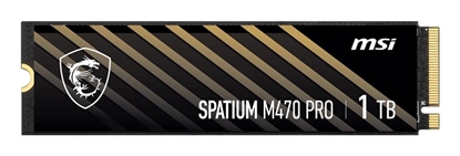 Picture of SSD|MSI|SPATIUM M470 PRO|1TB|M.2|PCIe Gen4|NVMe|3D NAND|Write speed 4500 MBytes/sec|Read speed 6000 MBytes/sec|2.15mm|TBW 320 TB|MTBF 150000 hours|S78-440L0J0-P83