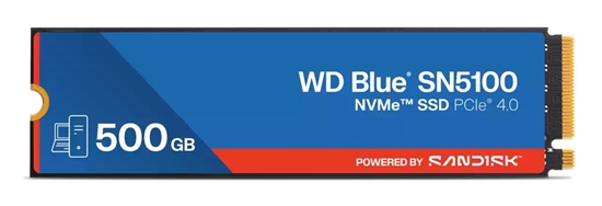 Изображение SSD|SANDISK|300xTBW rating|MTBF 1750000 h|Read speed 6600 MB/s|Write speed 5600 MB/s|NVMe Yes|PCI Express 4.0|M.2|500 GB|POWERED BY SANDISK|Blue SN5100|WDS500G5B0E-00CPE0