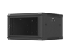 Picture of Szafa instalacyjna rack wisząca 19 cali 6U 600x600 czarna drzwi perforowane (flat pack) 