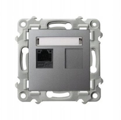 Picture of SZAFIR Gniazdo komputerowe pojedyncze, kat. 5e MMC szary mat GPK-1Z/K/m/70