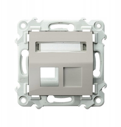 Picture of SZAFIR Obudowa gniazda pojedynczego typu Keystone skona kaszmirowy be GPK-1ZS/p/83