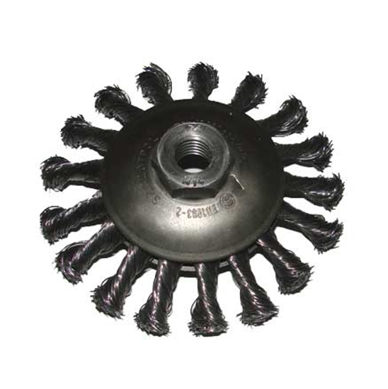 Picture of Szczotpol Szczotka tarczowo - ktowa z nakrtk splatana z drutu technicznego 100mm G05TK