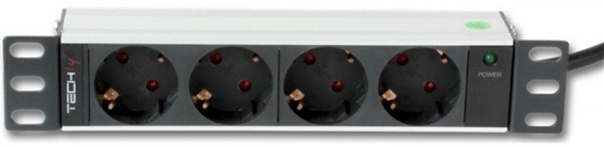 Picture of Techly LISTWA ZASILAJCA RACK 10" 1U 250V/16A 4X SCHUKO 1,8M (100464)
