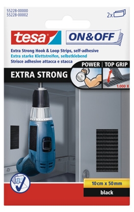 Picture of Tesa Rzep montaowy STRONG 10x5cm czarny H5522800