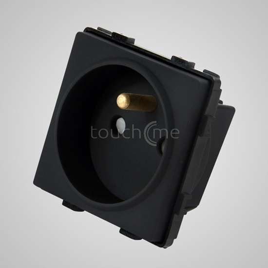 Picture of Touchme Gniazdo z/u moduowe, czarne (TM625B)