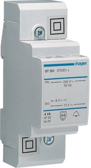 Picture of Transformator dzwonkowy 230/8-12VAC 4VA ST301