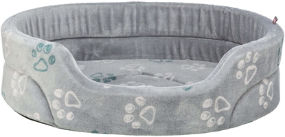 Picture of Trixie Jimmy Soft legowisko, dla psa/kota, mikki plusz, owalne, jasnoszare, 85 x 75 cm