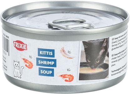 Picture of Trixie Kittis Shrimp Soup przysmak zupy, dla kota, kurczak i krewetki, 4 × 80 g, 4szt/opak