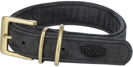 Изображение Trixie Pure, obroa, dla psa, skórzana, czarny, LXL: 5263 cm/40 mm