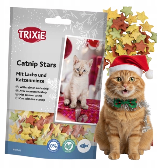 Изображение Trixie Xmas Catnip Stars smakoyk dla kota, oso i kocimitka, 50 g