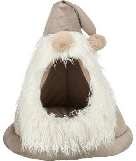 Picture of Trixie Xmas Gnom, zamknite legowisko, dla psa i kota, beowy, 45 x 47 cm