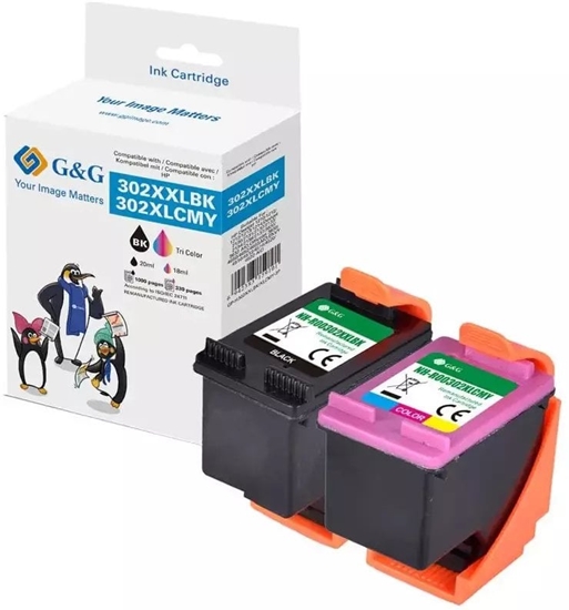 Picture of Tusz G&G Patronen Multipack kompatybilny z HP 302XL BK+COL