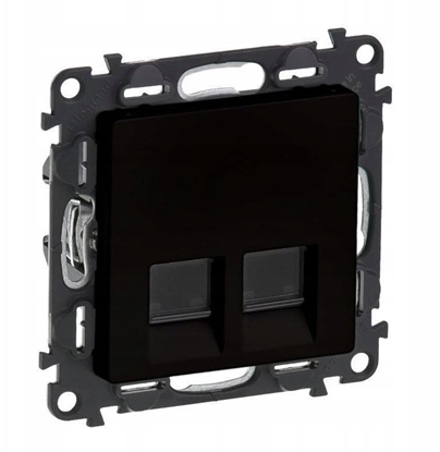 Attēls no VALENA LIFE gniazdo 2 x RJ45 kat. 6a stp czarne 756349