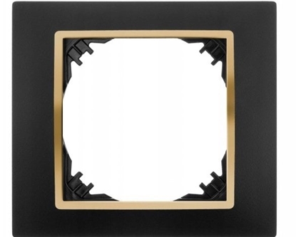 Изображение VESTRA ramka pojedyncza czarny/zoty 3871-47