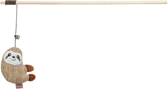 Picture of Wdka z leniwcem, zabawka, dla kota, plusz/drewno, 38 cm, z kocimitk