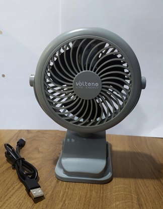 Attēls no Wentylator biurkowy USB 5W z klipsem szary 15x7,5x17cm VO2547