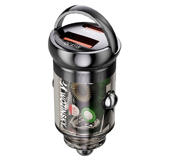 Picture of Wozinsky 65W Car Charger USB-C PD 65W | USB-A 45W QC 3.0 Black