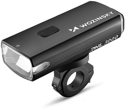 Picture of Wozinsky Lampka rowerowa przednia z kablem USB-C 3000 lm - czarna