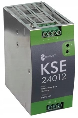 Attēls no Zasilacz impulsowy KSE 24012M 230/ 12VDC 12,5A 150W na szyn DIN, Uzas: 96-264VACVAC, Ta70, 18912-9987