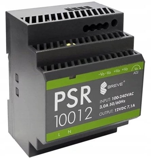 Picture of Zasilacz impulsowy PSR 10012 230/ 12VDC 7,1A na szyn DIN, Uzas: 85-264VACVAC, Ta70, 17000-1565
