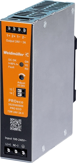 Picture of Zasilacz SilentiumPC Zasilacz impulsowy 100-240V AC / 24V DC 72W 3A PRO ECO* gen2 3025560000