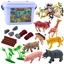 Picture of Zestaw Figurek Domowe Dzikie Zwierzta Roliny Kufer 58el LEAN Toys