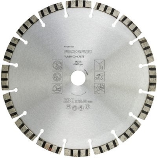 Изображение 230X22,23MM TURBO CONCRETE HEAVY DUTY TARCZA DIAMENTOWA RT-DDT-230 1 szt.