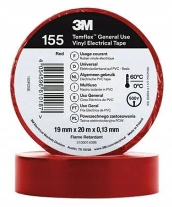 Attēls no 3M Tama izolacyjna 19mm x 20m PVC Temflex 155 brzowy 7100184746