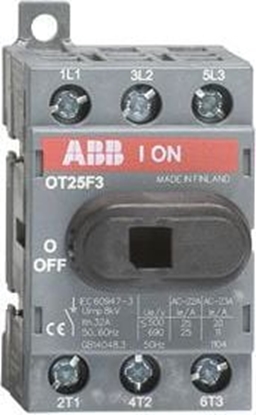 Изображение ABB Rozcznik izolacyjny 3P 25A bez napdu OT25F3 (1SCA104857R1001)