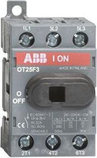 Picture of ABB Rozcznik izolacyjny 3P 25A bez napdu OT25F3 (1SCA104857R1001)