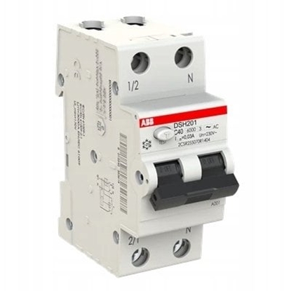 Attēls no ABB Wycznik rónicowo-nadprdowy natychmiastowy 1P+N char. C 32A 6kA 30mA AC DSH201 C32 AC30 2CSR255070R1404