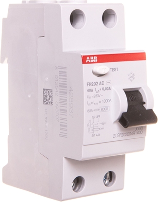 Attēls no ABB Wycznik rónicowoprdowy 2P 40A 0,03A typ AC FH202 AC-40/0,03 (2CSF202002R1400)