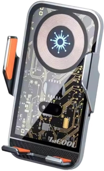 Picture of adowarka 1stCOOL Bezprzewodowa QI nabijka 15W, do samochodu, MagSafe, USB-C, czarna