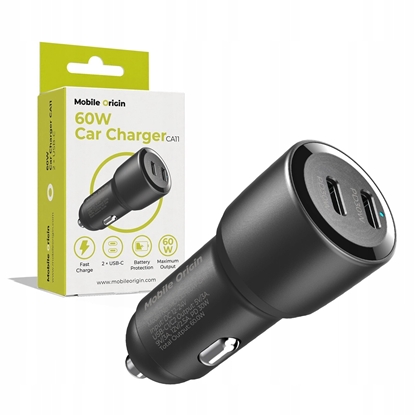 Изображение adowarka Mobile Origin Car Charger 60W 2 USB-C, CA11