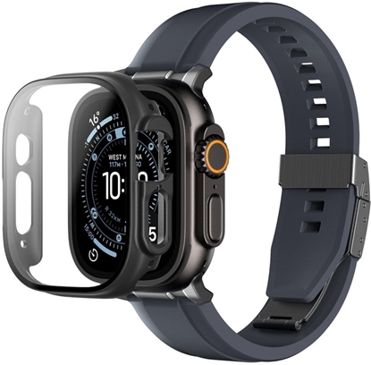 Изображение Amazingthing Szko ochronne Radix z etui na Apple Watch Ultra 3 49 mm - czarne