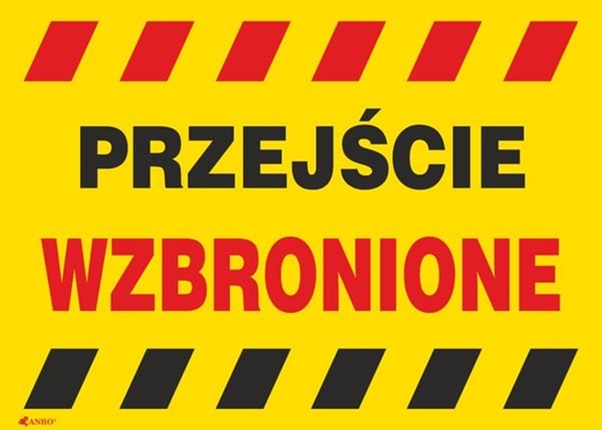 Изображение ANRO Tabliczka ostrzegawcza Przejcie wzbronione 350 x 250mm (B15/L/P)