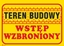 Attēls no ANRO Tabliczka Teren budowy wstp wzbroniony 350 x 250mm (B16/L/P)