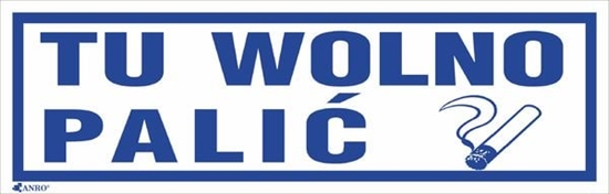 Picture of ANRO Tabliczka Tu wolno pali (50/T/P)