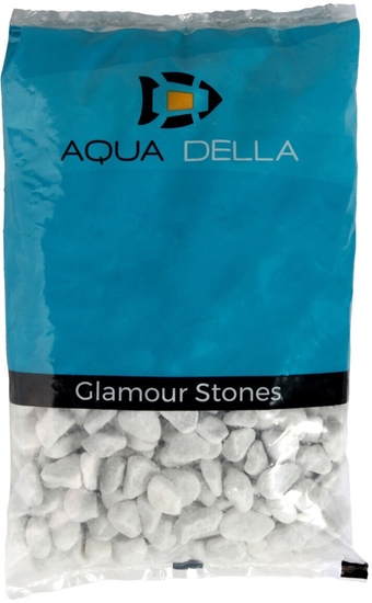 Picture of AQUA DELLA Gravel Carrara White, wirek do akwarium, biay, 12-16 mm, 2 kg