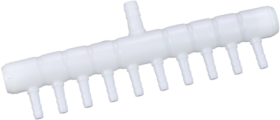 Изображение Aqua Natura, rozdzielacz powietrza, biay, PP, 8 mm do 4 mm, 10 przej, 25szt/ op.