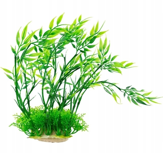 Picture of Aquael Aqua Natura, rolina do dekoracji akwarium, z róowym akcentem, plastikowa, 15-20cm, drobnolistna