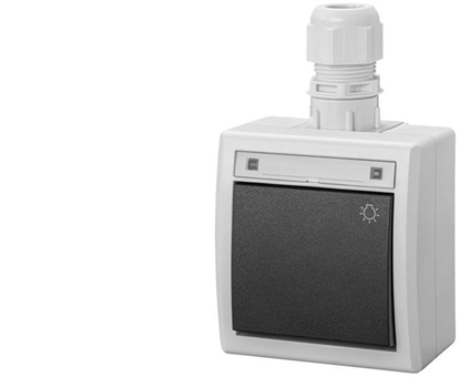 Изображение AQUANT 2K cznik natynkowy zwierny wiato IP65 szary 5004-65