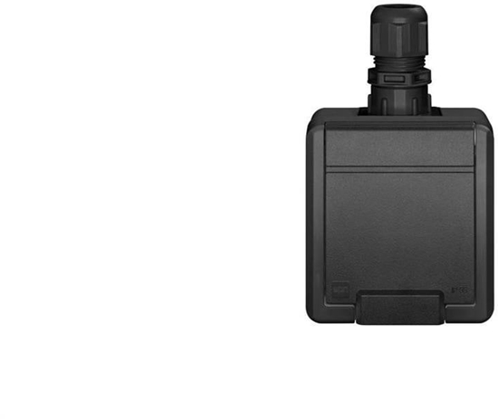 Изображение AQUANT 2K gniazdo natynkowe pojedyncze z uziemieniem 2P+Z IP65 antracytowy 5041-67