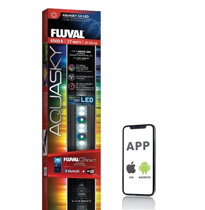 Attēls no AquaSky LED 3.0, owietlenie do akwarium, 27W, 91,4-122,8cm, bluetooth