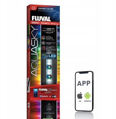 Attēls no AquaSky LED 3.0, owietlenie do akwarium, 30W, 99-130,4cm, bluetooth
