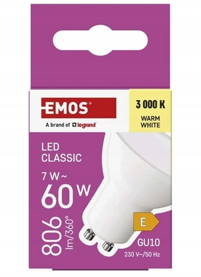 Picture of arówka LED Classic MR16 GU10 7W 806lm 3000K ciepa biel ZQ8E42